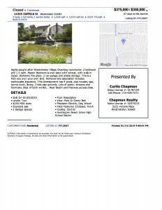 Listing for 14355 SUFFOLK St Westminster 92683, sold on 01/2010